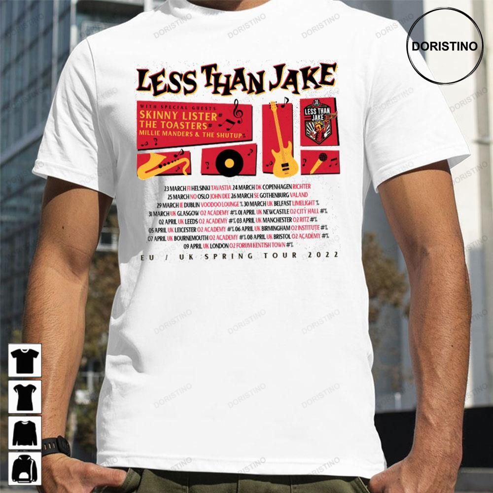 Eu Uk Spring Tour 2022 Less Than Jake Awesome Shirts